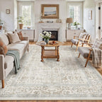 Vintage Taupe Rugs Living Room Washable Non Slip