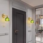 Vintage Wall Sconce Glass Shade Lamp with 12 (2 Pack)