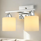 Vintage Wall Sconce Glass Shade Lamp with 12 (2 Pack)