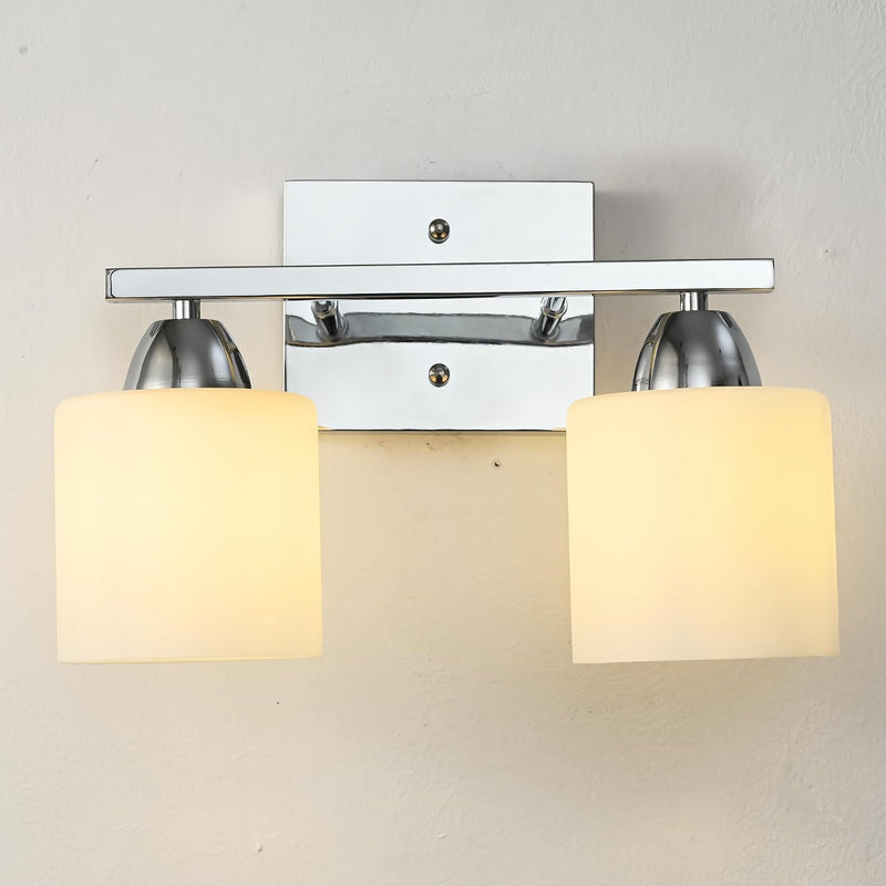 Vintage Wall Sconce Glass Shade Lamp with 12 (2 Pack)