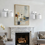 Vintage Wall Sconce Glass Shade Lamp with 12 (2 Pack)