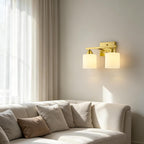 Vintage Wall Sconce Glass Shade Lamp with 12 (2 Pack)