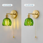 Vintage Wall Sconce Glass Shade Lamp with 12 (2 Pack)