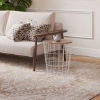 Vintage Warm Neutral Greige Living Room Area Rug