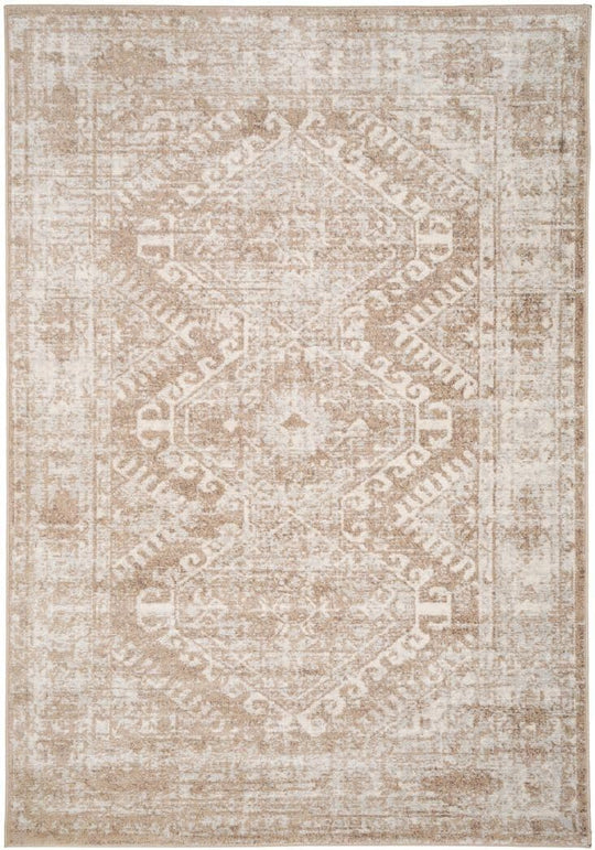 Vintage Warm Neutral Greige Living Room Area Rug