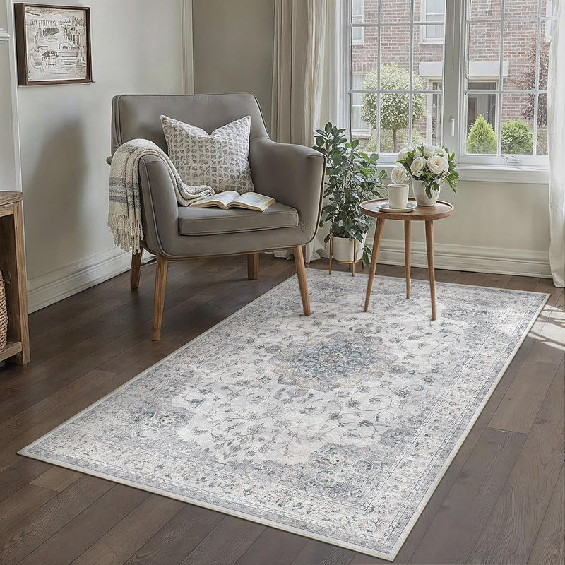 Vintage Washable Large Rugs Living Room Area Rug
