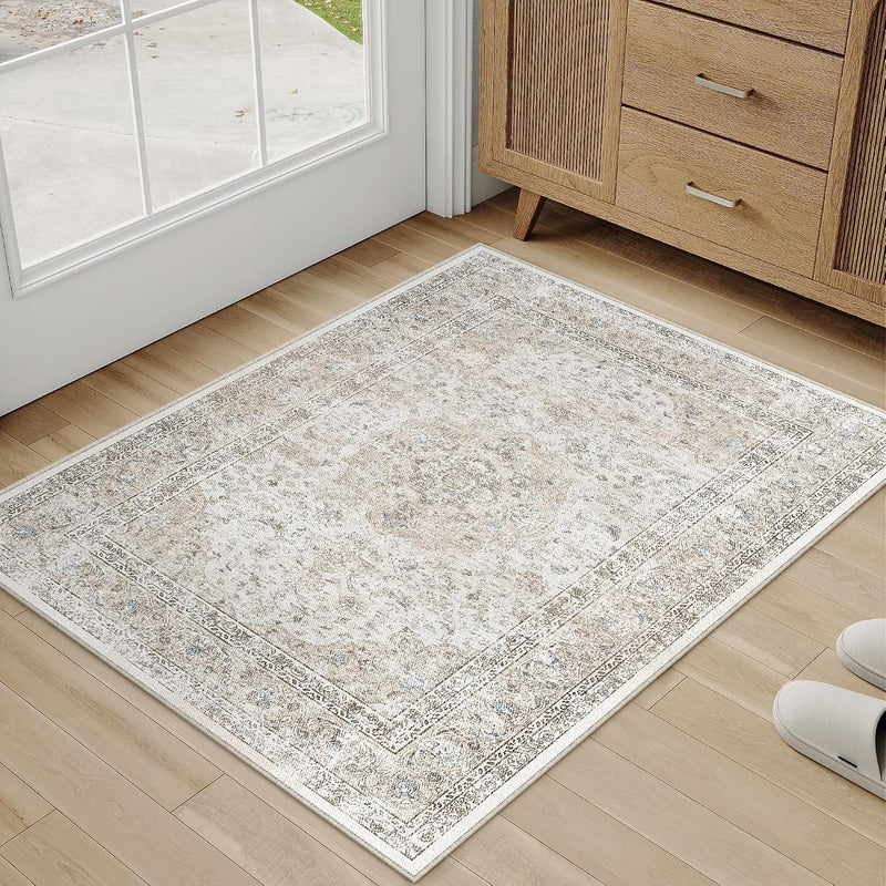 Vintage Washable Large Rugs Living Room Area