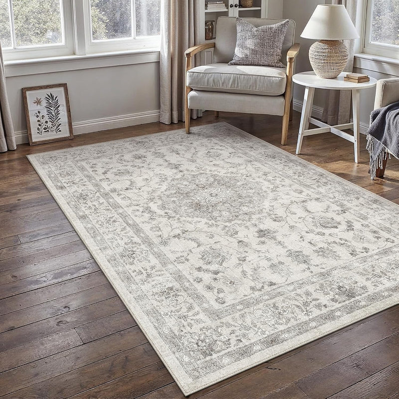 Vintage Washable Large Rugs Living Room Area Rug