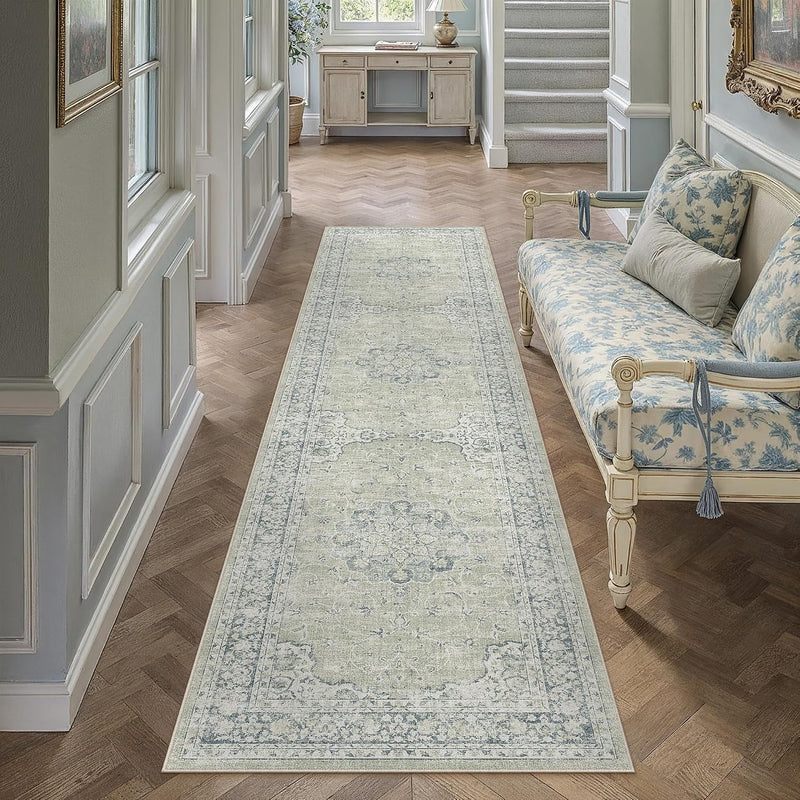 Vintage Washable Large Rugs Living Room Area Rug