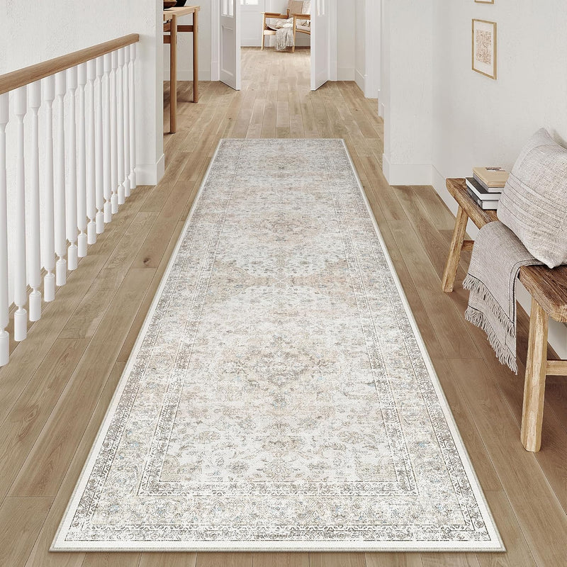 Vintage Washable Large Rugs Living Room Area