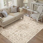 Vintage Washable Large Rugs Living Room Area Rug