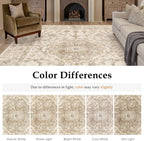 Vintage Washable Large Rugs Living Room Area