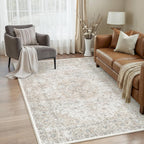 Vintage Washable Large Rugs Living Room Area