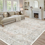 Vintage Washable Large Rugs Living Room Area