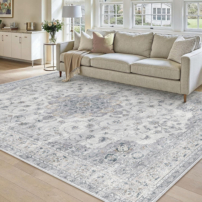 Vintage Washable Large Rugs Living Room Area