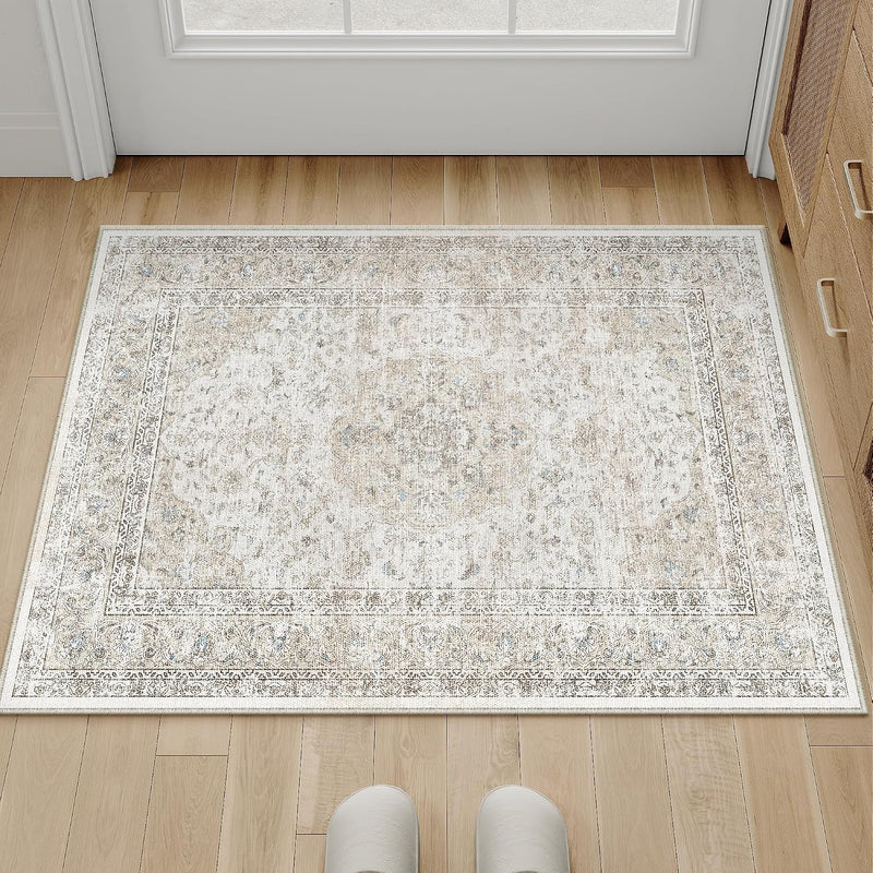 Vintage Washable Large Rugs Living Room Area
