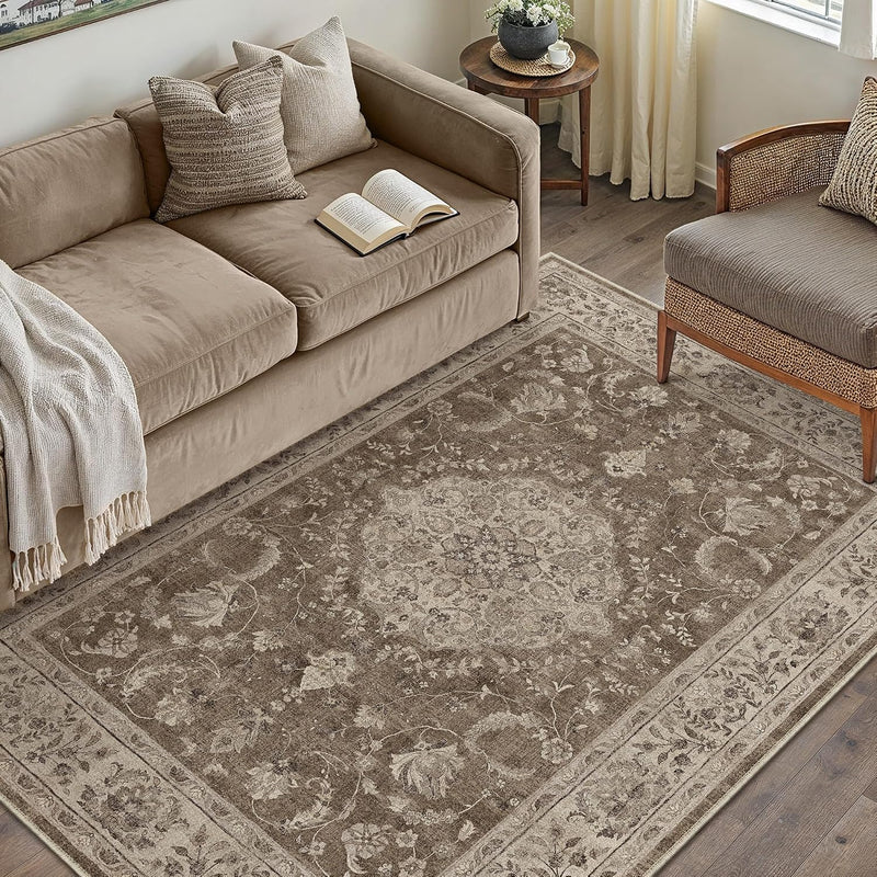 Vintage Washable Large Rugs Living Room Area