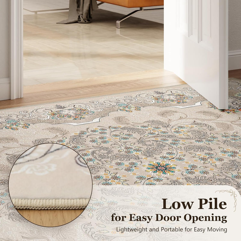 Vintage Washable Rugs for Living Room