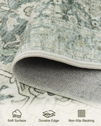 Vintage Washable Rugs for Living Room Area