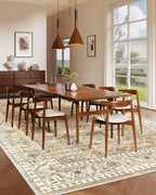 Vintage Washable Rugs for Living Room Area