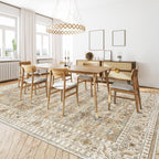 Vintage Washable Rugs for Living Room Area