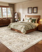 Vintage Washable Rugs for Living Room Area