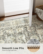 Vintage Washable Rugs for Living Room Area