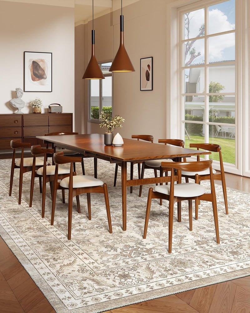 Vintage Washable Area Rug for Bedroom Living