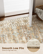 Vintage Washable Rugs for Living Room Area