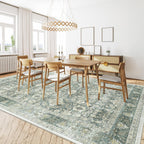 Vintage Washable Rugs for Living Room Area