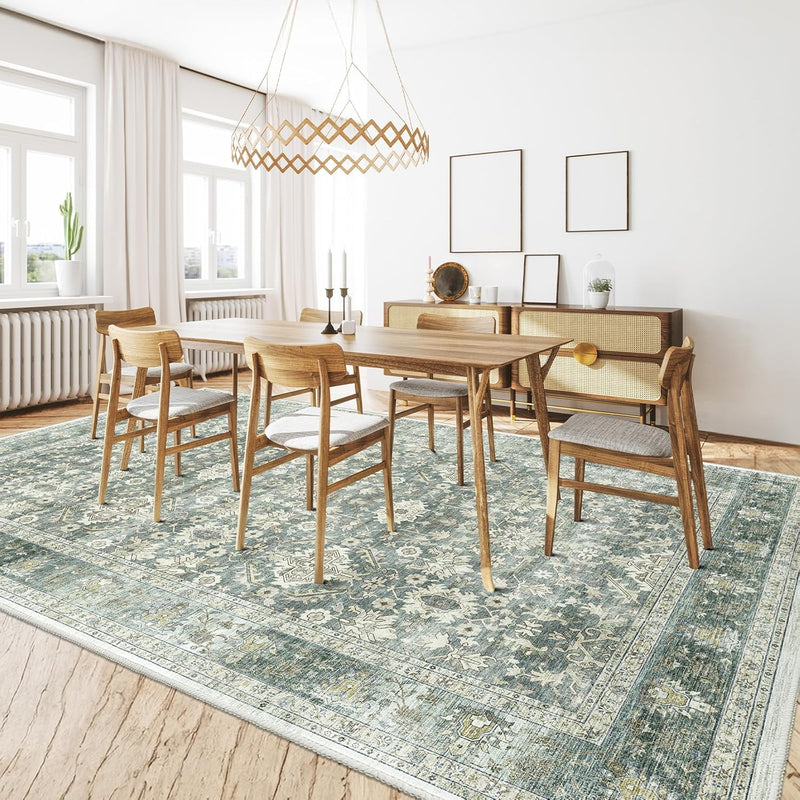 Vintage Washable Area Rug for Bedroom Living