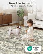 Vintage Washable Rugs for Living Room Area