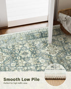 Vintage Washable Rugs for Living Room Area