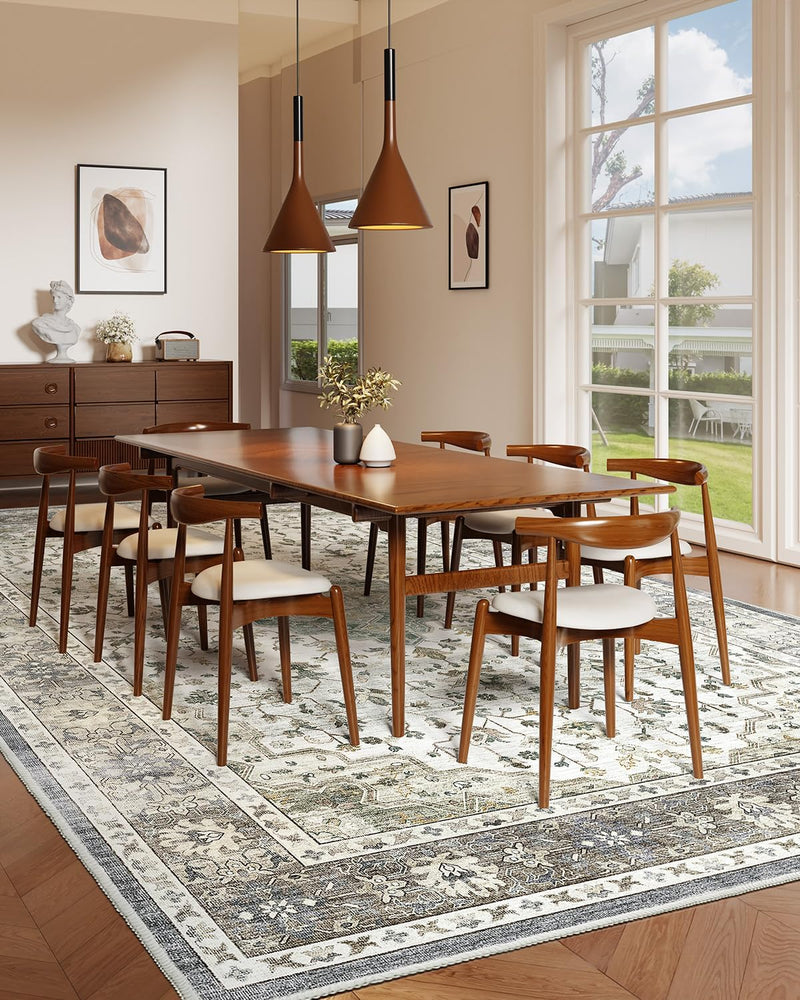 Vintage Washable Area Rug for Bedroom Living