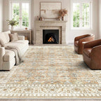 Vintage Washable Rugs for Living Room Area