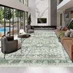 Vintage Washable Rugs for Living Room Area