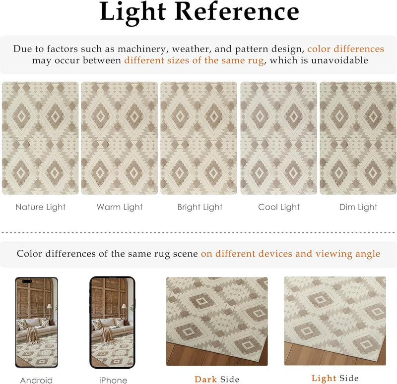 Vintage Washable Rugs Living Room Area Rug