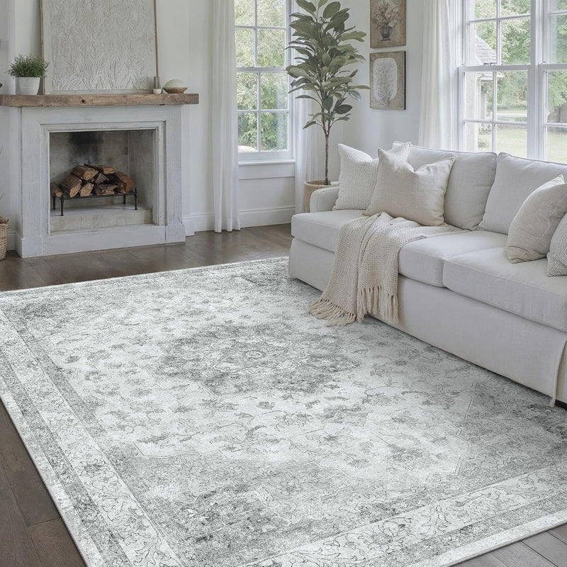 Vintage Washable Rugs Living Room Area Rug