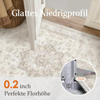 Vintage Washable Rugs Living Room Area Rug