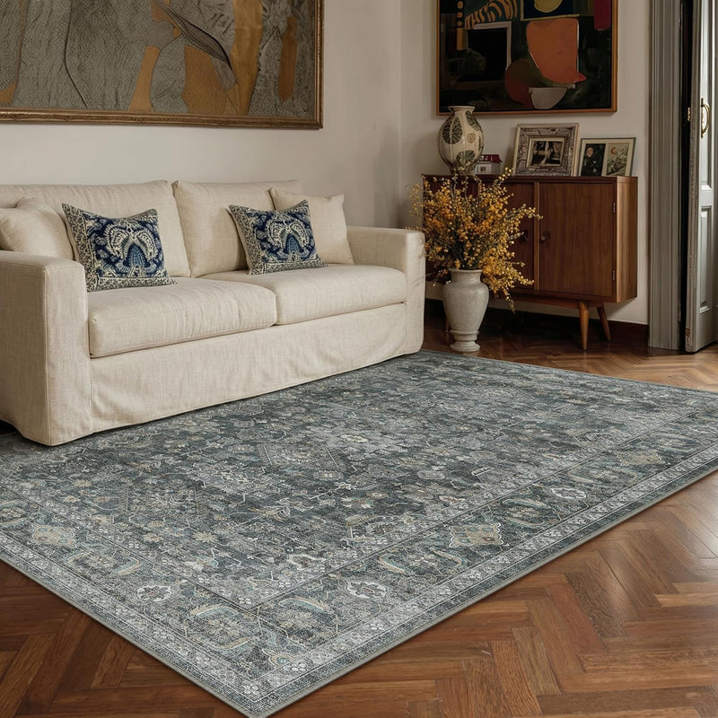 Vintage Washable Rugs Living Room Area Rug