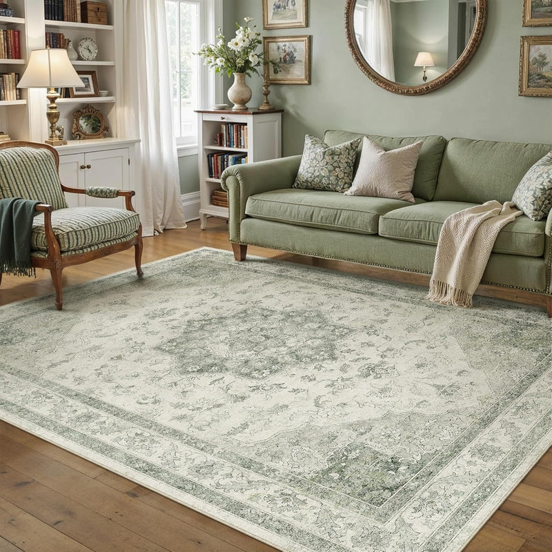 Vintage Washable Rugs Living Room Area Rug