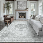 Vintage Washable Rugs Living Room Area Rug