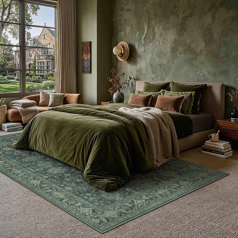Vintage Washable Rugs Living Room Area Rug