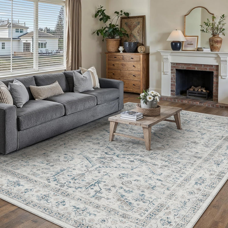 Vintage Washable Rugs Living Room Area Rug