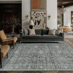 Vintage Washable Rugs Living Room Area Rug