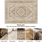 Vintage Washable Rugs Living Room Non Slip