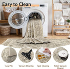 Vintage Washable Rugs Living Room Non Slip