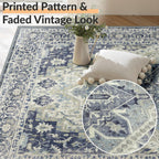 Vintage Washable Rugs Living Room Non Slip