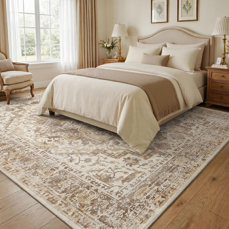 Vintage Washable Rugs Living Room Non Slip