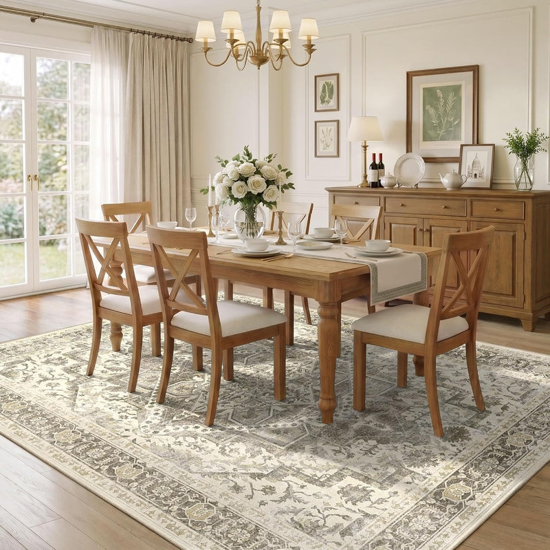 Vintage Washable Rugs Living Room Non Slip
